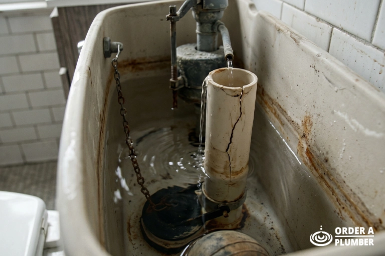 Damaged Overflow Tube